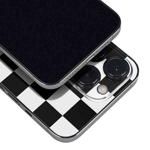 Checkerboard Split iPhone 14 Pro Skin